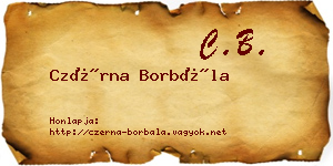 Czérna Borbála névjegykártya